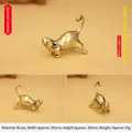 Antiker 35mm 3D-Messing-Ratten-Zodiac-Anhänger für DIY-Schlüsselanhänger oder Auto-Deko - 35x30MM / Messingfarbe (Ratte mit erhobenem Schwanz)