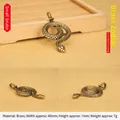 Vintage handgefertigter Schlangen-Zodiac-Anhänger aus Messing für personalisierte Schlüsselanhänger - 46x7mm / Messingfarbe (Tierkreis Schlange Klein)