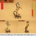 Vintage Messing Pferd Sternzeichen Schlüsselanhänger Figur mit antikem Metall-Finish - 26x45mm / Messingfarbe (Schlachtross)