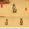Vintage Anhänger Hase aus massivem Messing Sternzeichen Schlüsselanhänger Glücksbringer - 14x30mm / Messingfarbe (Glücklicher Fliegender Hase)