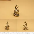 Detaillierter Vintage Messing Schlange Anhänger Chinesisches Sternzeichen für Schlüsselring - 17x32mm / Messingfarbe (Reiche Schlange)