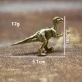 Miniatura de figura de dinosaurio raptor de latón, dimensiones 5,1 cm y peso 17 g - Velociraptor