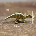 Detailed size chart for brass Spinosaurus figurine showing 5.4cm length and 17g weight - Giganotosaurus