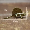 Detalle de figurita de dinosaurio de latón con dimensiones y peso de 11g - Espinosaurio