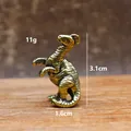 Antique style pure brass Spinosaurus dinosaur figurine ornament 11g weight 3.1cm height - Monolophosaurus