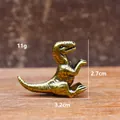 Handcrafted vintage pure brass dinosaur figurine ornament, weight 11g, size 3.2x2.7cm - Small Tyrannosaur