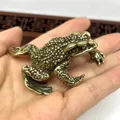 Detailliertes antikes Messing Frosch Figur Ornament für Heim und Büro Dekoration - Kröte