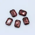 Deep burgundy octagon faceted crystal glass rhinestones with pointed back for DIY crafts. - Medium Purple