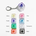 Mechanical switch light-up keychain available in multiple vibrant colors - Single Key LED Style / Multicolor / Yellow