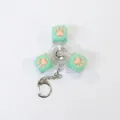Mignon porte-clés fidget spinner patte de chat vert menthe avec sensation de touche mécanique - Fidget Spinner Patte de Chat à 3 Touches avec Lumière / Emballage en boîte / Vert