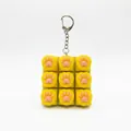 Porte-clés anti-stress avec interrupteur mécanique à 9 touches patte de chat jaune - Patte de Chat Lumineuse à 9 Touches / Emballage en boîte / Jaune