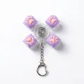 Porte-clés décompressif patte de chat violette avec 4 touches mécaniques tactiles. - Fidget Spinner Patte de Chat à 4 Touches avec Lumière / Emballage en boîte / Violet