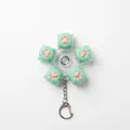 Porte-clés fidget spinner patte de chat vert menthe avec cinq touches mécaniques tactiles - Spinner Patte de Chat 5 Touches Lumineux / Emballage en boîte / Vert