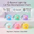 Porte-clés squishy patte de chat lumineux disponible en diverses couleurs pastel - Léger / Blanc