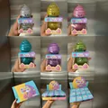 Set of colorful glittery poop squishy stress relief toys in multiple vibrant colors - Set of 12 / Burst Beads Poop Style