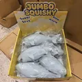 Jumbo grey shark squishy slow rising toys in yellow retail display box, super soft texture - Simulation Shark Style / 1 Piece/Pack (Jumbo Size) / Gray