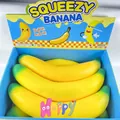 Hoogwaardige langzaam terugkerende TPR banaan knijpspeelgoed set in display doos - Simulatie Banaan Squishy