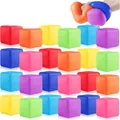 Πολύχρωμο σετ τετράγωνων squishy κύβων για ανακούφιση από το στρες και αισθητηριακό παιχνίδι - 3cm Πλάσιμος Κύβος Αλευριού 1τμχ