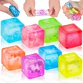 Σετ αισθητηριακών παιχνιδιών Dream Squishies σε σχήμα πολύχρωμου κύβου για άγχος - 3cm Παγάκι με Νιφάδα Χιονιού Maltose 1τμχ