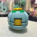 Colorful 3D printed mechanical fidget spinner ball decompression toy for focus and stress relief - 3D Rotating Gyro / Light Blue