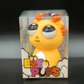 Niedlicher gelber Drache Squeeze-Spielzeug zum Stressabbau in einer Geschenkbox verpackt - Oranger Pop-Auge Drache mit Box