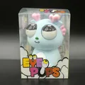 Simpatico giocattolo antistress drago Eye Pops blu in una scatola regalo in plastica trasparente - Scatola regalo / Blu lago