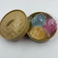 Colorful glow-in-the-dark steamed bun squishy toy set with a mini steamer basket - Luminous Small Steamed Bun 3-Piece Set With Steamer (2626) / Set of 3