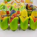 Variety of colorful PU slow rebound corn stress relief toys with cute smiley faces - Simulation Corn (4 Colors Mixed)