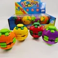 Close-up of 3D printed colorful rotating fidget spinner balls for stress relief - Rotating Fidget Ball / Colorful