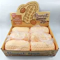 Vista dettagliata di maxi giocattoli antistress a forma di nocciolina nella confezione - Arachide Realistica Scatola Espositore (Singola) / 18×10CM