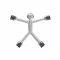 Translucent white humanoid magnetic fridge magnet toy for fun wall climbing activities - 1 Piece / White