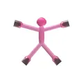 Translucent pink magnetic stickman toy for creative refrigerator decoration and play - 1 Piece / Pink