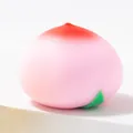 Realistisches weiches rosa Pfirsich-Quetschspielzeug zum Stressabbau und für Spiele - Pfirsichform / 1 Stück / Rosa