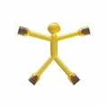 Transparante gele magnetische stickman koelkastmagneet voor creatief muurklimmen - 1 Stuk / Geel