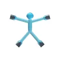 Blauwe doorschijnende magnetische stickman-speelgoed voor creatieve koelkastdecoratie - 1 Stuk / Blauw