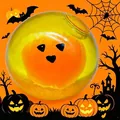 Primo piano del giocattolo a pressione di zucca di Halloween, texture luminosa - Confezione di Maltosio da 5.5cm / Arancione Zucca