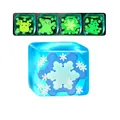 Luminous Christmas squishy toy ice cubes with glowing reindeer and snowflake designs - Christmas Snow / OPP Bag