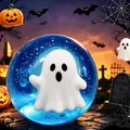 Giocattolo squishy fantasma di Halloween fluorescente pallina antistress blu - Confezione di Maltosio da 5.5cm / Fantasma Blu