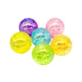 Set of six colorful glitter maltose squeeze balls for stress relief and fun sensory play - 5.5cm Pack / Aurora Green