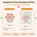 Juguete antiestrés pata de gato de fresa transparente con medidas de dimensiones - Granel (Sin embalaje) / Garra de Gato Fresa