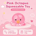 Niedliches rosa Oktopus-Squishy-Spielzeug zum Stressabbau, langsamer Rückprall, 5 cm - Lose (Großpackung)