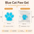 Stress relief blue cat paw squishy toy made of TPR available in bulk or bag packaging - Bulk Packaging / Blue Transparent