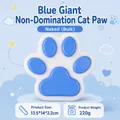 Jumbo blue cat paw squishy stress relief toy made of high quality soft TPR material - Regular Fit / Bulk/Loose Packaging / Blue