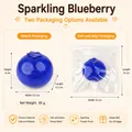 Blue glitter blueberry squeeze toy for stress relief featuring a soft slow rising effect - Flashing Blueberry / Bulk/Loose Packaging / Blue