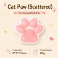 Süßes rosa-weißes TPR-Katzenpfoten-Quetschspielzeug zum Stressabbau, 6 cm, sehr weich - Standard (Großpackung) / Weiß