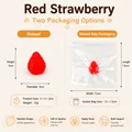 Realistic red strawberry squeeze toy made of slow-rebound TPR material for stress relief - Small Strawberry / Bulk/Loose Packaging / Red
