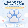 Jouet anti-stress patte de chat bleu et blanc, poids 65g, matériau TPR souple pour la détente - Standard (En Vrac) / Bleu