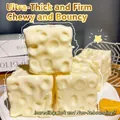 Nahaufnahme von realistischen Käse-Quetschspielzeugen zum Stressabbau mit Slow-Rebound - Beutelverpackung / 6cm / Gelb