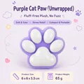 Jouet anti-stress patte de chat en TPR violet doux, dimensions 6x6x3,5cm relax - Standard (En Vrac) / Violet