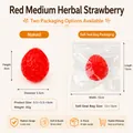 Red strawberry squishy toy with realistic texture, 85g weight and 5.5x6cm dimensions - Large Strawberry / Bulk Packaging / Red